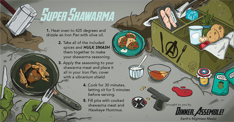 Avengers Meal Delivery Kit Graphic Avengers Meal Delivery Kit Graphic